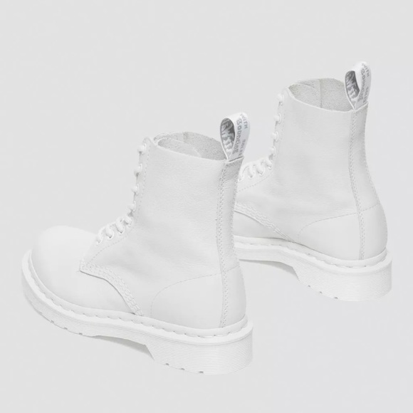 NEW Dr. Martens 1460 Pascal Mono White Lace up Boots - Picture 4 of 12